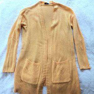 Yellow cardigan